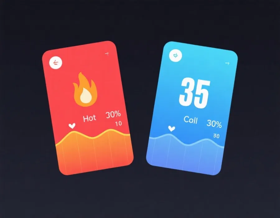 冷热号对比示意图